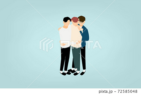 アイソメトリック Lgbt 性の多様性のひとつ ゲイカップルの子育てのイラスト素材