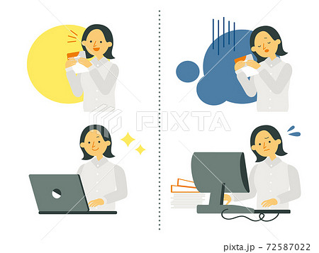 昇給・給与アップのイメージ 女性 72587022