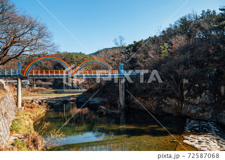 Binggye Valley County Park at winter in Uiseong, Korea Binggye Valley County Park at winter in Uiseong, Korea 72587068