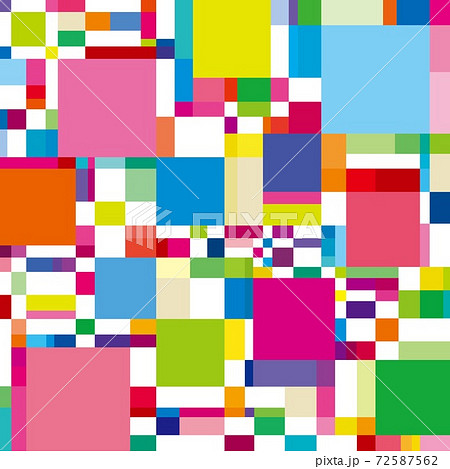 幾何学模様 カラフルのイラスト素材