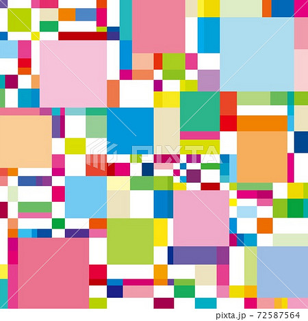 幾何学模様 カラフルのイラスト素材 [72587564] - PIXTA