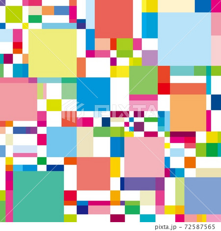 幾何学模様 カラフルのイラスト素材 [72587565] - PIXTA