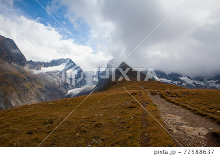 Dramatic landscape in high mountains in Obergurgl, Austria. 72588637