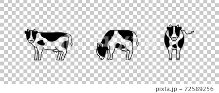 Cow icon set / cow / illustration / simple / year of the ox / zodiac / new year / 2021 Cow icon set / cow / illustration / simple / year of the ox / zodiac / new year / 2021 72589256