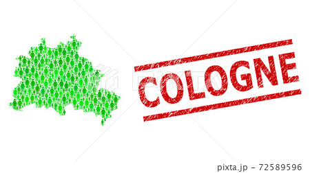 Scratched Cologne Stamp Imitation and Green People and Dollar Mosaic Map of Berlin City Scratched Cologne Stamp Imitation and Green People and Dollar Mosaic Map of Berlin City 72589596