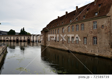 フランス ストラスブール プティット フランス地区の景色の写真素材