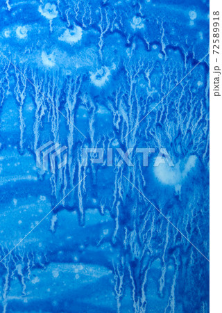 Abstract hand painted blue watercolor splash on white paper background, Creative Design Templates 72589918