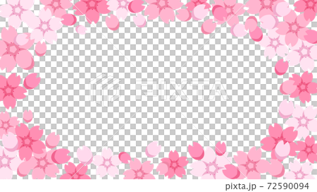 Cherry blossom petal frame 72590094