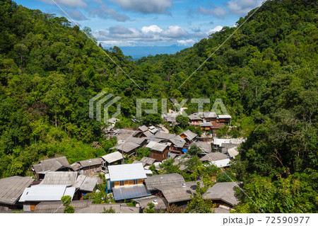 View of Mae Kampong village rural life on hill in Chiang Mai Thailand 72590977