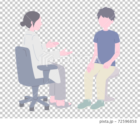 診察を受ける男性 72596858