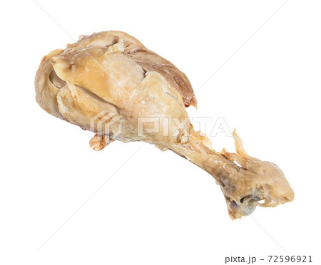 single boiled chicken leg isolated on white 72596921