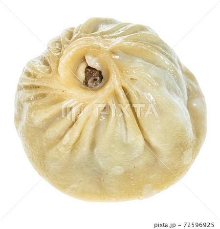steamed Buuz filled with beef meat isolated 72596925