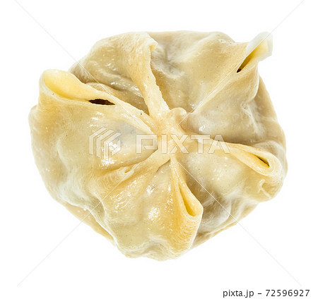 top view of single steamed Buuz isolated top view of single steamed Buuz isolated 72596927