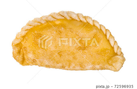 deep-fried Khuushuur turnover isolated on white 72596935