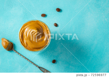 Dalgona coffee. drink with coffee foam and milk Dalgona coffee. drink with coffee foam and milk 72596977