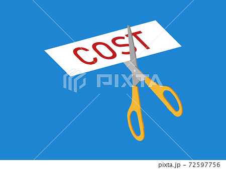 コストカット 経費削減 節約のイラスト素材のイラスト素材