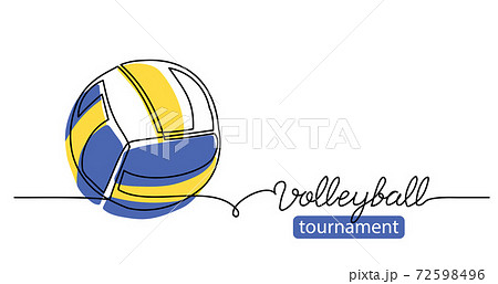 Volleyball Tournament Simple Vector Background のイラスト素材