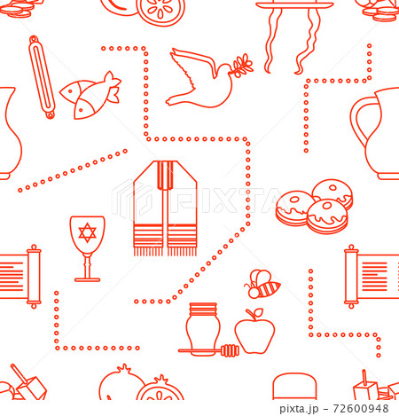 Vector Jewish Holiday Israel Traditional Festive 72600948