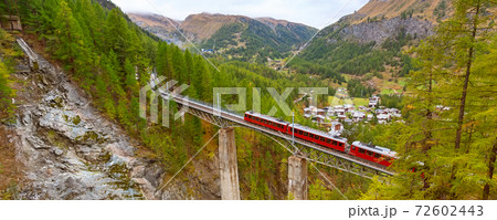 Zermatt, Switzerland. Gornergrat train banner 72602443