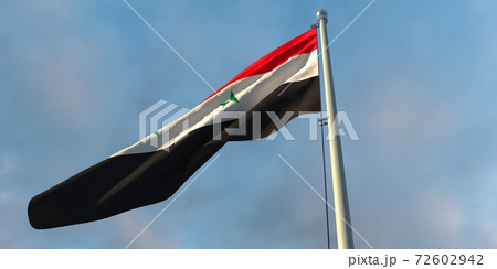 3d rendering of the national flag of the Syria 72602942
