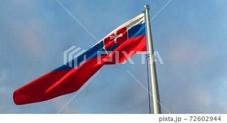 3d rendering of the national flag of the Slovakia 72602944