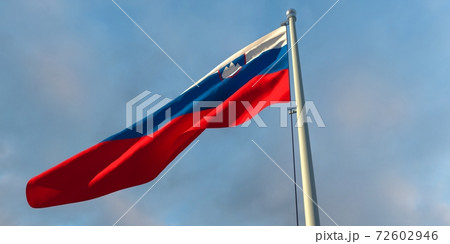 3d rendering of the national flag of the Slovenia 72602946
