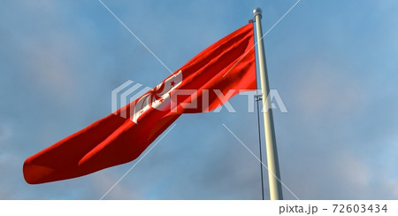 3d rendering of the national flag of the Hong Kong 3d rendering of the national flag of the Hong Kong 72603434