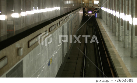 View of a subway tunnel. View of a subway tunnel. 72603689