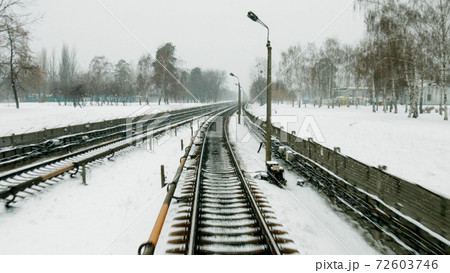 Railway in the winter. Railway in the winter. 72603746