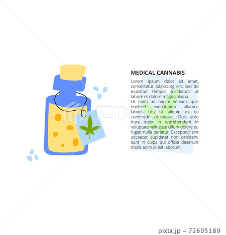 Medical cannabis in oil with article text 72605189
