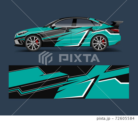 modern racing car wrap strip for racing sport car design. 72605584