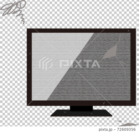 壊れたテレビ 72609356