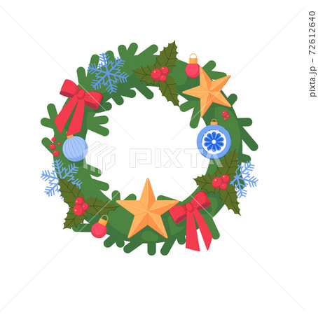 evergreen Christmas wreathe動きあるクリスマスリース