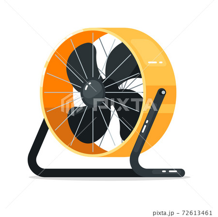 Electric floor fan ventilation equipment isolated 72613461