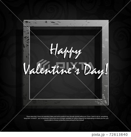 Black composition, gray textured square frame, dull silhouette of gray flowers Black composition, gray textured square frame, dull silhouette of gray flowers 72613640
