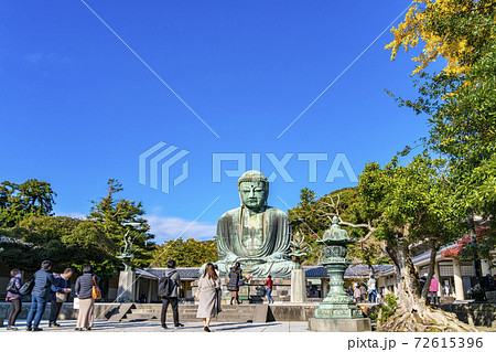 【神奈川県】爽やかな青空と鎌倉の大仏 【神奈川県】爽やかな青空と鎌倉の大仏 72615396