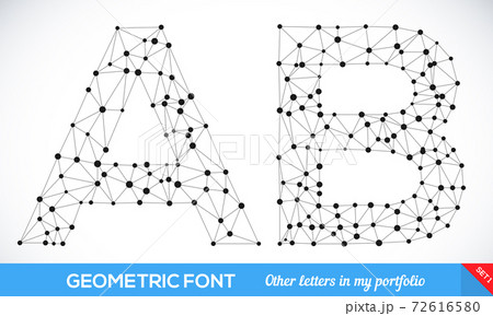 Geometric type font. 72616580