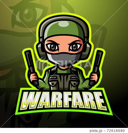 Warfare mascot esport logo design 72616680
