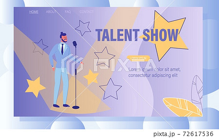 Entertainment Talent TV Show Landing Page Design 72617536
