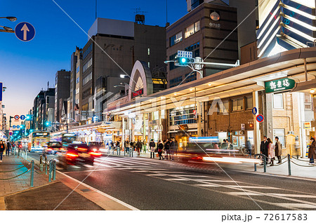 京都　四条通　夕景 72617583