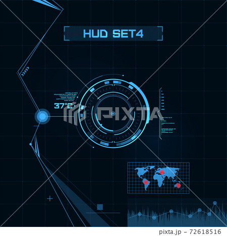 HUD and GUI set. Futuristic User Interface. HUD and GUI set. Futuristic User Interface. 72618516