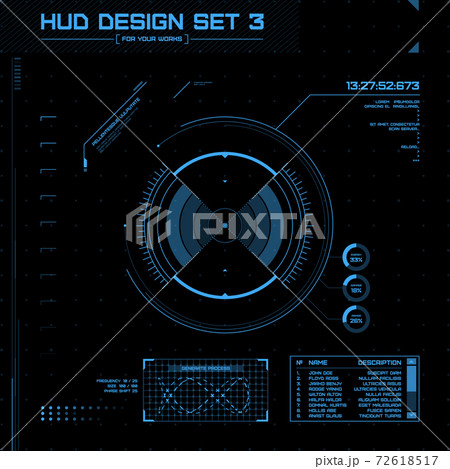 HUD and GUI set. Futuristic User Interface. 72618517