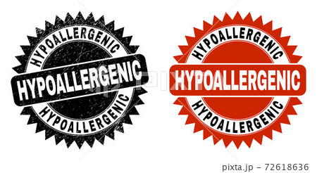 HYPOALLERGENIC Black Rosette Stamp Seal with Corroded Style 72618636