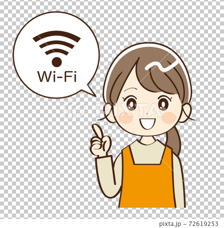 女性 主婦 Wi-Fi 女性 主婦 Wi-Fi 72619253