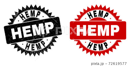 HEMP Black Rosette Seal with Corroded Textureのイラスト素材 [72619577] - PIXTA
