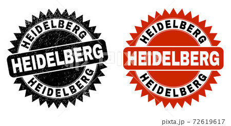 HEIDELBERG Black Rosette Watermark with Distress Style 72619617