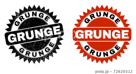 GRUNGE Black Rosette Watermark with Corroded Surface 72620312