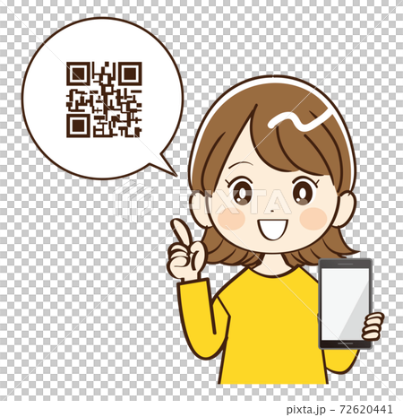 女性通用QR碼智能手機 72620441