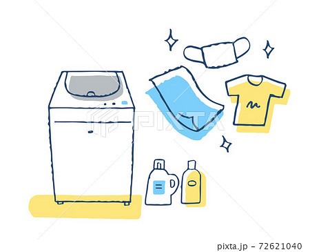 洗濯機と洗剤と衣類 洗濯機と洗剤と衣類 72621040