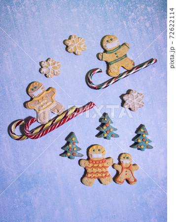 The concept of social distancing during winter sports. vertical orientation 72622114